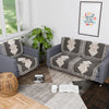 Kuber Industries Set of 6 Durable 2+1 Seater Sofa Covers for Living Room Stone Mayur Dark Grey & Brown