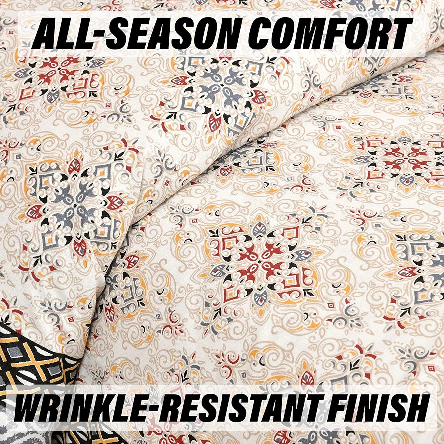 Kuber Industries Double Bedsheet with 2 Pillow Covers 160 TC Premium Cotton Cream