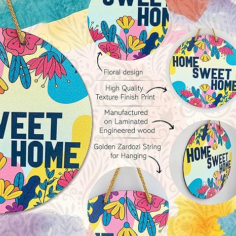 Sehaz Artworks Wooden Wall Hangings Home Decor Items stylish living room Bedroom Sweet Home