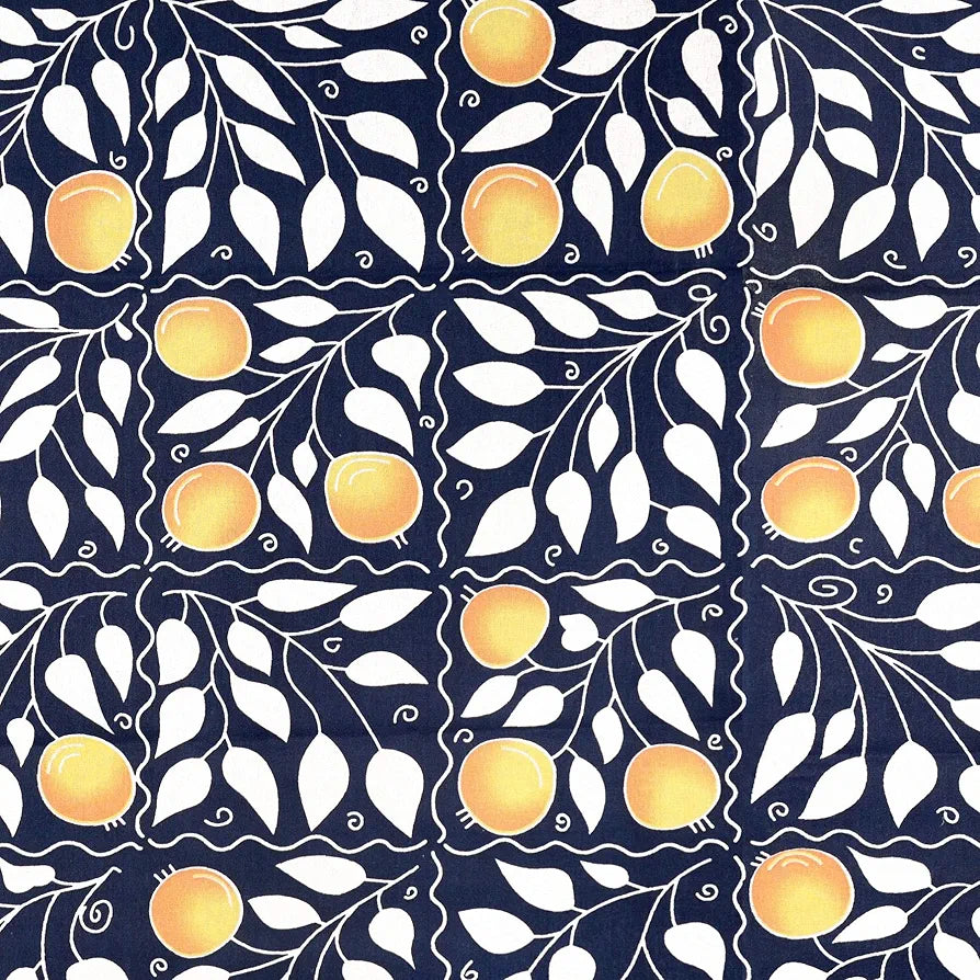 Divine Casa 100% Cotton 144 TC King Size Bedsheet with 2 Pillow Covers Colour Navy & Orange