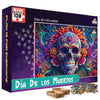 Playhills 108 pcs Abstract Puzzle Day of The Dead Mexican Festival Wooden Jigsaw Puzzle for Children and Adults 8+ Years