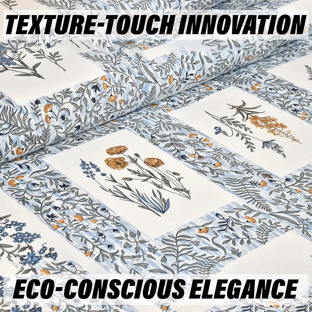 Kuber Industries Double Bedsheet with 2 Pillow Covers 160 TC Premium Cotton Dezier Check Flower Blue