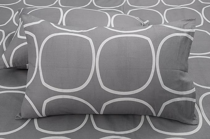 Huesland by Ahmedabad Cotton 144 TC Cotton Pillow Cover Set of 2 | Grey