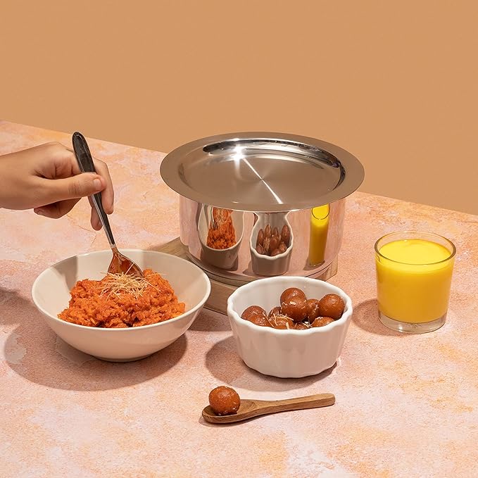 Vinod Stainless Steel 304 Grade Tope | Patila | Topiya With Lid - Diameter 20 Cm | Capacity 3 Litres