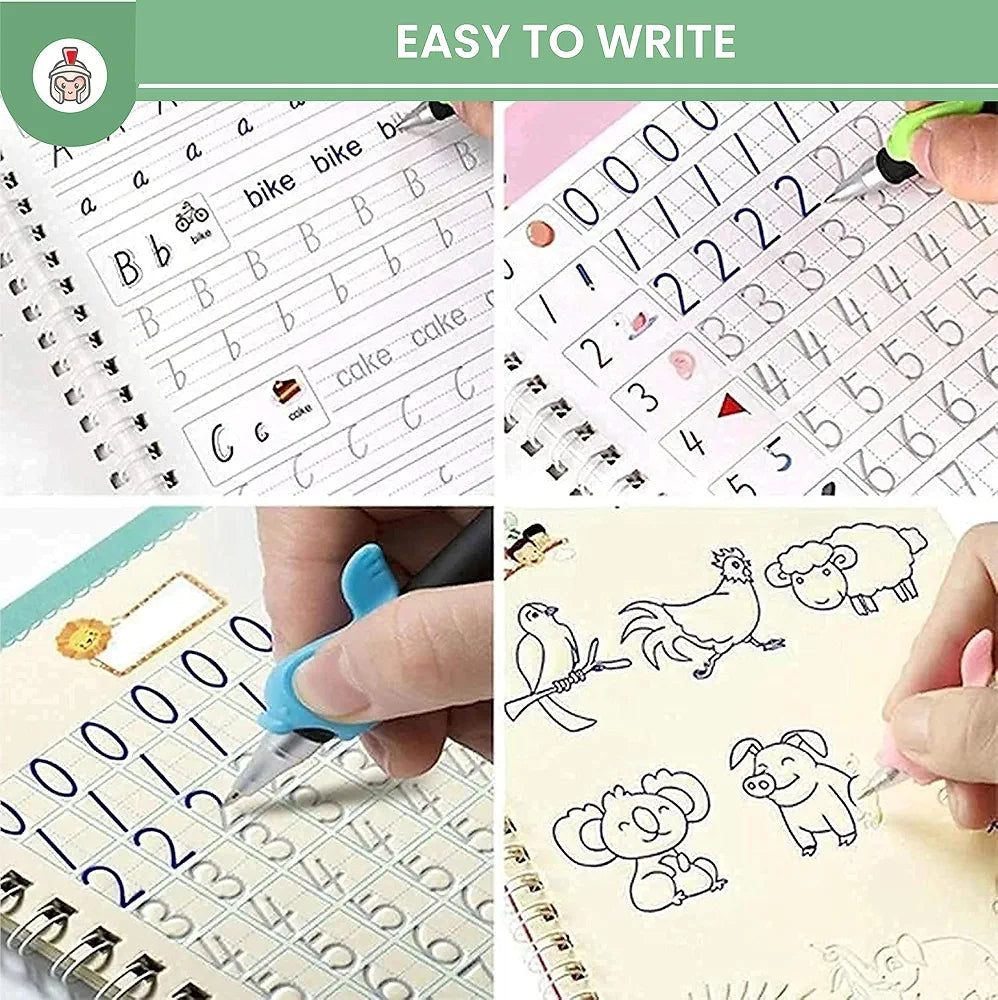 SPARTAN KIDS® Complete Magic Practice Copybook Set  - Number Tracing Book for Kids 