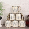 Femora Indian Ceramic Golden Line Tea Cup, Coffee Cup | 6 Pieces | 190 Ml | Not Microwave Safe