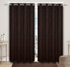 Saral Home Pacman Chenille Blackout Door Curtains 2pc Brown
