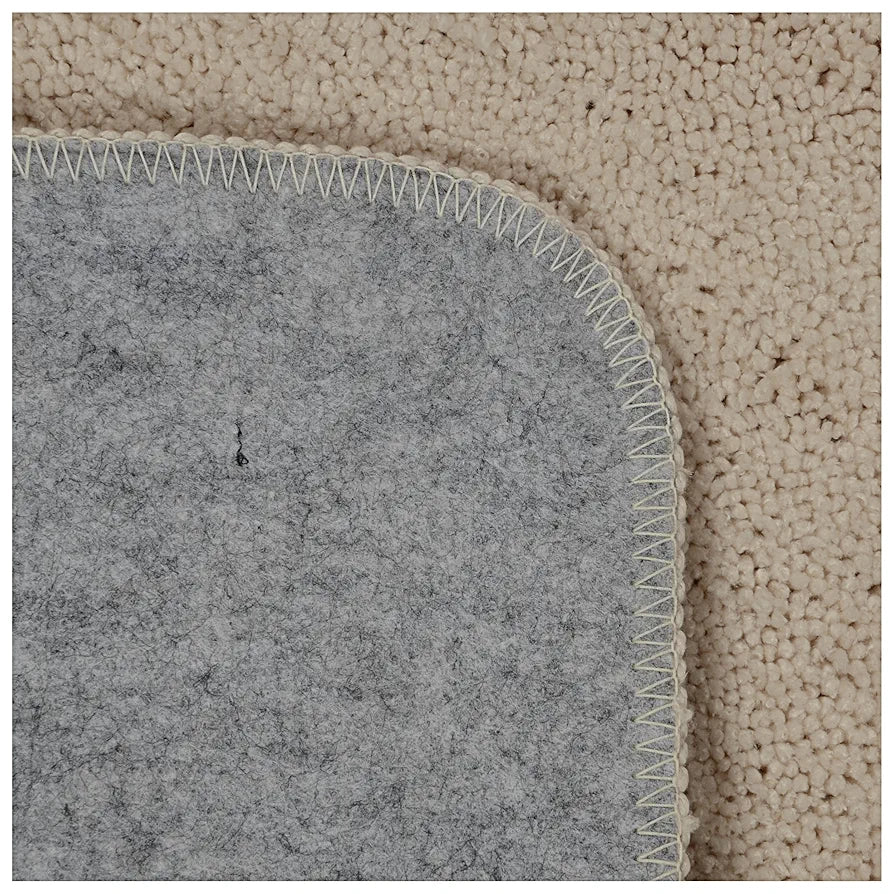 Saral Home Easy Living Microfiber Solid Anti-skid Bath Rectangular Mats Colour Beige (Pack Of 2)