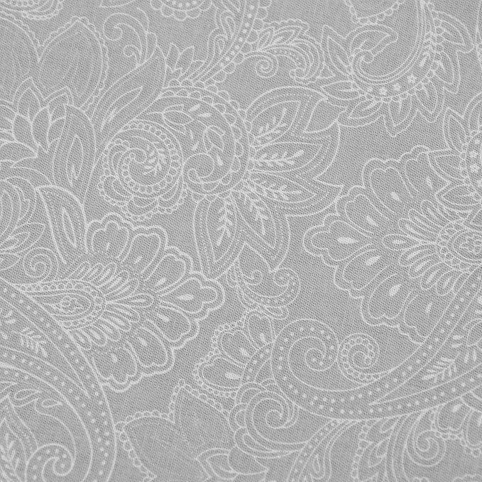 Huesland by Ahmedabad Cotton 186 TC King Size Bedsheet Cotton with 2 Pillow Covers | Grey & White