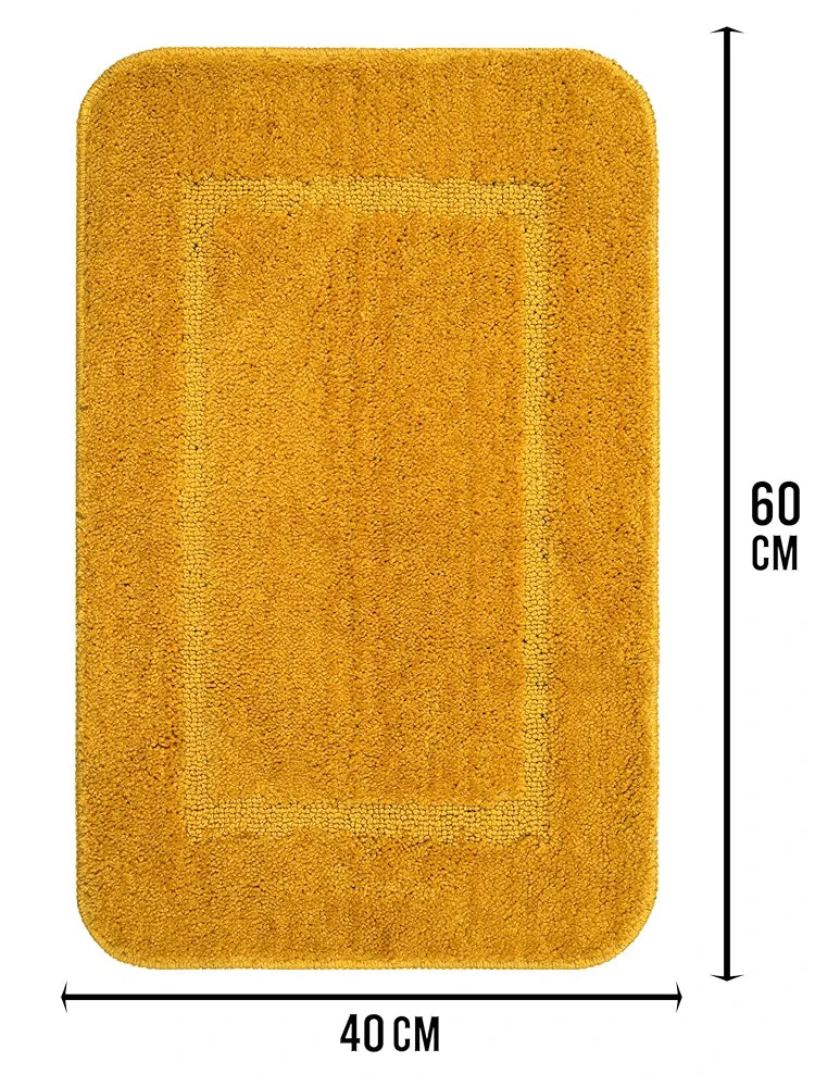 Saral Home Good Morning Mat Soft Anti-Skid Colour Gold