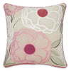 Haus & kinder Cotton Decorative Embroidered Cushion Cover | Colour Outline Floral