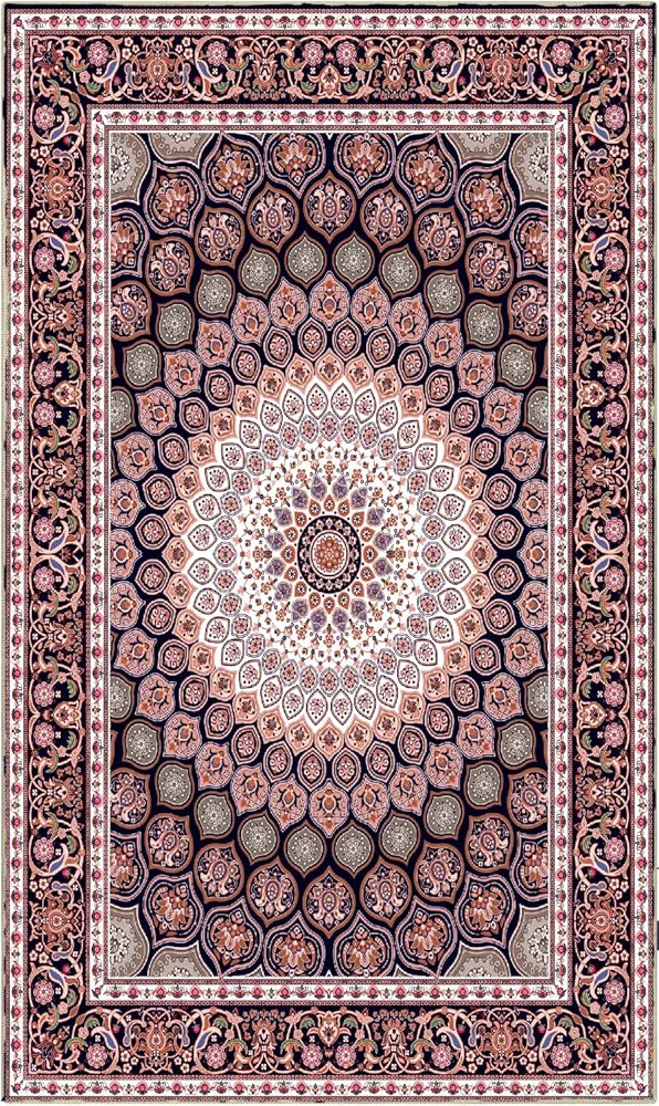 ishro home Feet 3D Jet Multi Printed Carpet Rug Runne Colour Geometrical Retro 3 x 5 Feet