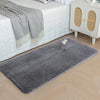 Luxe Home International Ruffle Bath Mat Rabbit Fur 1000 GSM Bathroom Door Rectangular Foot Mats Rug 60X90 Cm Colour Grey