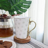 Femora Ceramic White-golden Coffee Mugs, Tea Mugs, Ceramic Tea Cups | 330 Ml | 1 Piece Set | Not Microwave Safe