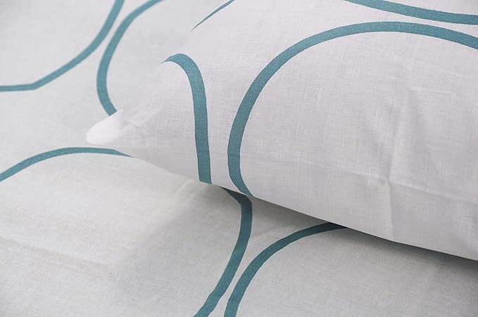 Huesland by Ahmedabad Cotton 144 Tc Cotton Bedsheets for King Size Bed with 2 Pillow Covers | White