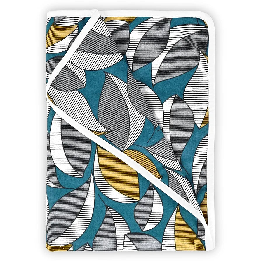 Divine Casa Floret 100% Cotton Single Kids Dohar 120 GSM Soft & Lightweight Throw Blanket Colour Woody Petals