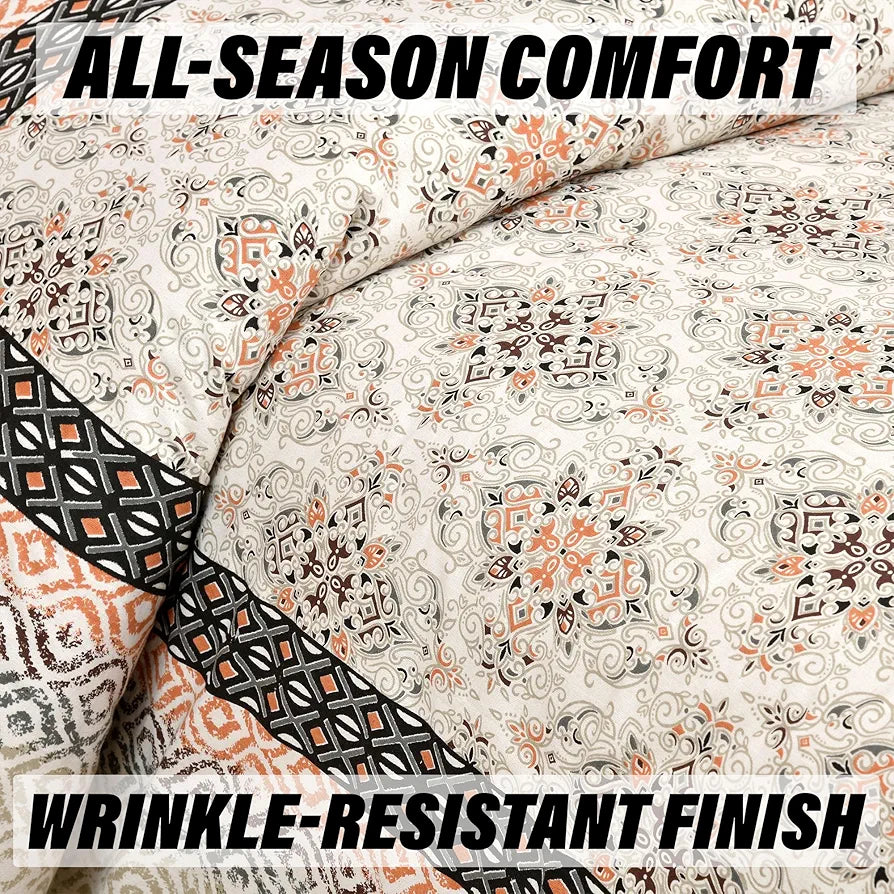 Kuber Industries Double Bedsheet with 2 Pillow Covers 160 TC Premium Cotton Dezier Carpet Print Green