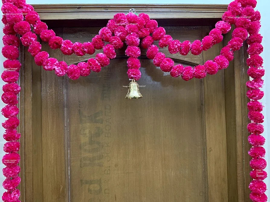 Artificial Marigold Fluffy Flowers Garlands Door Toran Set/Door Hangings Rani