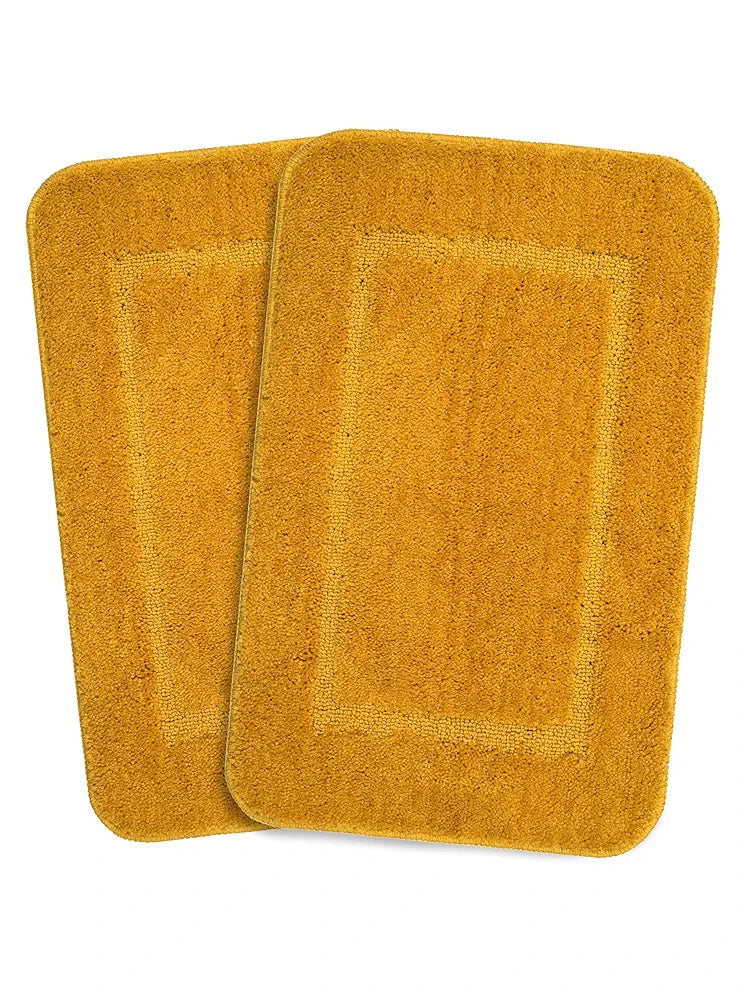 Saral Home Good Morning Mat Soft Anti-Skid Colour Gold
