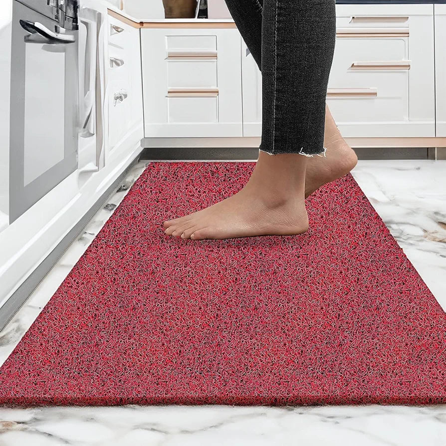 Ishro Home Cushion Noodle Mat Colour Red For Home Kitchen & Floor Mat For Bedroom