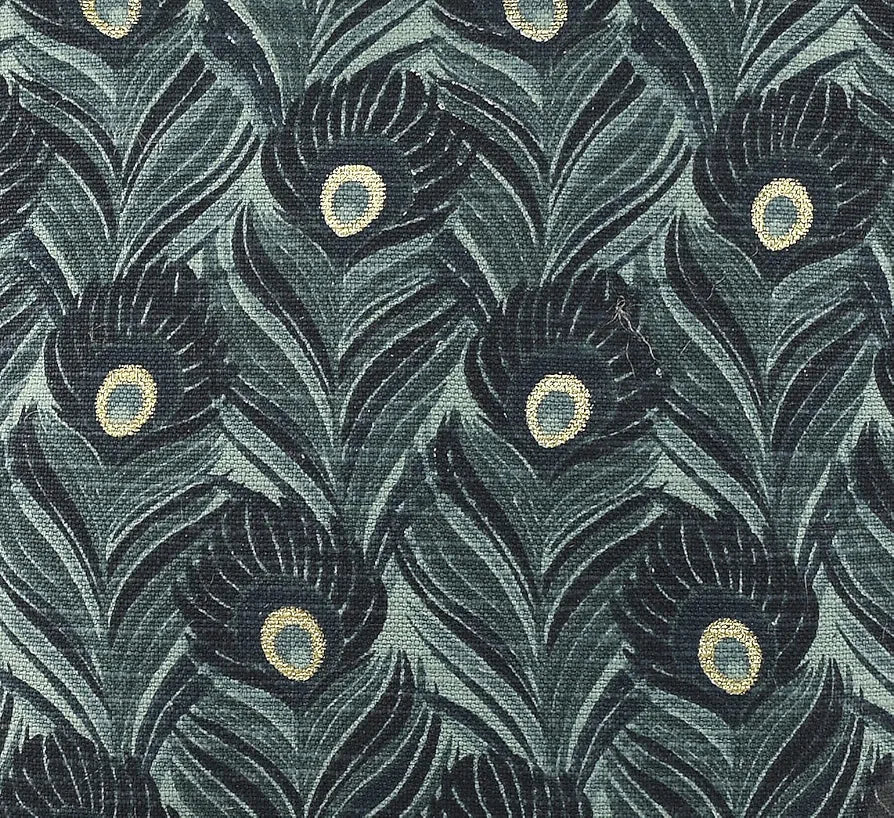 Sashaa World Peacock Foil Print 100% Cotton Cushion Throw Pillow Colour Green