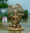 Chhariya Crafts Metal Ganesh Reading Ramayana Statue Ganesh Ganpati Sitting on Chair Idol