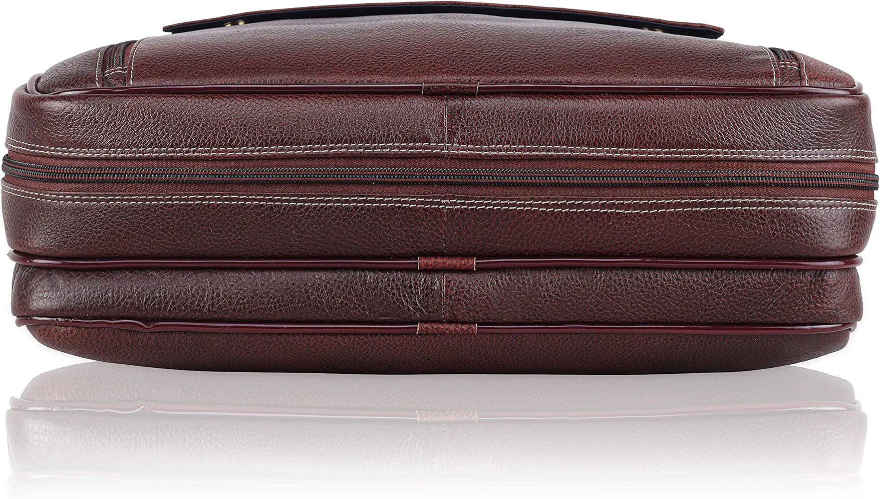 WildHorn Leather Laptop Bag for Men I Fits Upto 15.6 Inch Laptop/MacBook I Padded Laptop Compartment I Carry Handles with Adjustable Strap I DIMENSION : L-16 inch W-4 inch H-12 inch
