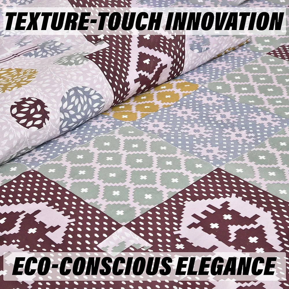 Kuber Industries Double Bedsheet with 2 Pillow Covers 186 TC Premium Cotton Arabic Beauty Gola Purple