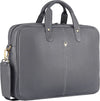 Leather Laptop Messenger Bag for Laptop/MacBook Upto 15 inch| Padded Laptop Compartment | Office Bag | Grey