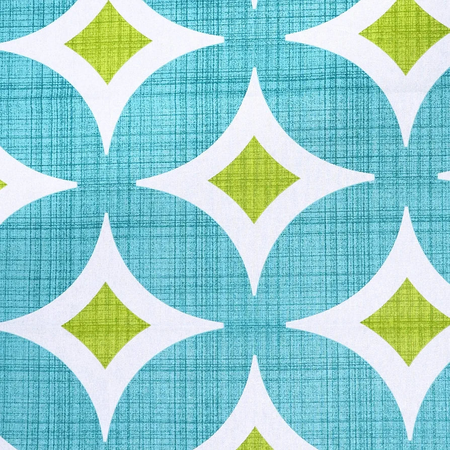 Divine Casa Glace Cotton Single Bed Dohar 120 GSM Lightweight AC Blanket Reversible Summer Quilt Colour Turquoise Blue & Leaf Green