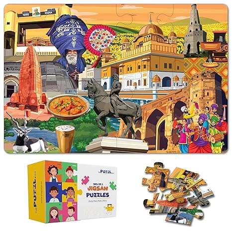 The Puzzl Co- Innovative Educational Jigsaw Puzzle for Kids 100 Pcs for Baby Learning Indian Culture