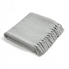 Sashaa World Solid Grey Cotton Throw Colour Light Grey