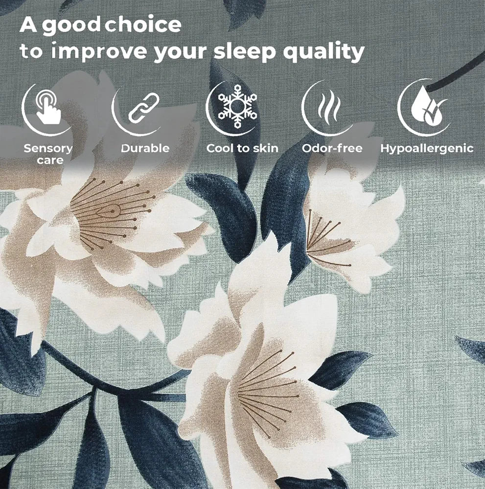 Fresh From Loom Elastic Fitted Floral Bed Sheets Cotton Fitted Bedsheet King Size Bed With Two Pillow Cover 144 TC