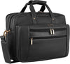 Leather Briefcase for Men I Computer Bag Laptop Bag I Business Travel Messenger Bag For Men l Large 16 Inch | Black