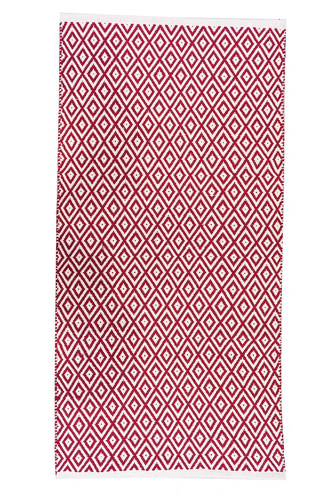 The Home Talk Weaved Cotton Carpets Contemporary Decorators Area 70 X 140 cm Rugs Pink