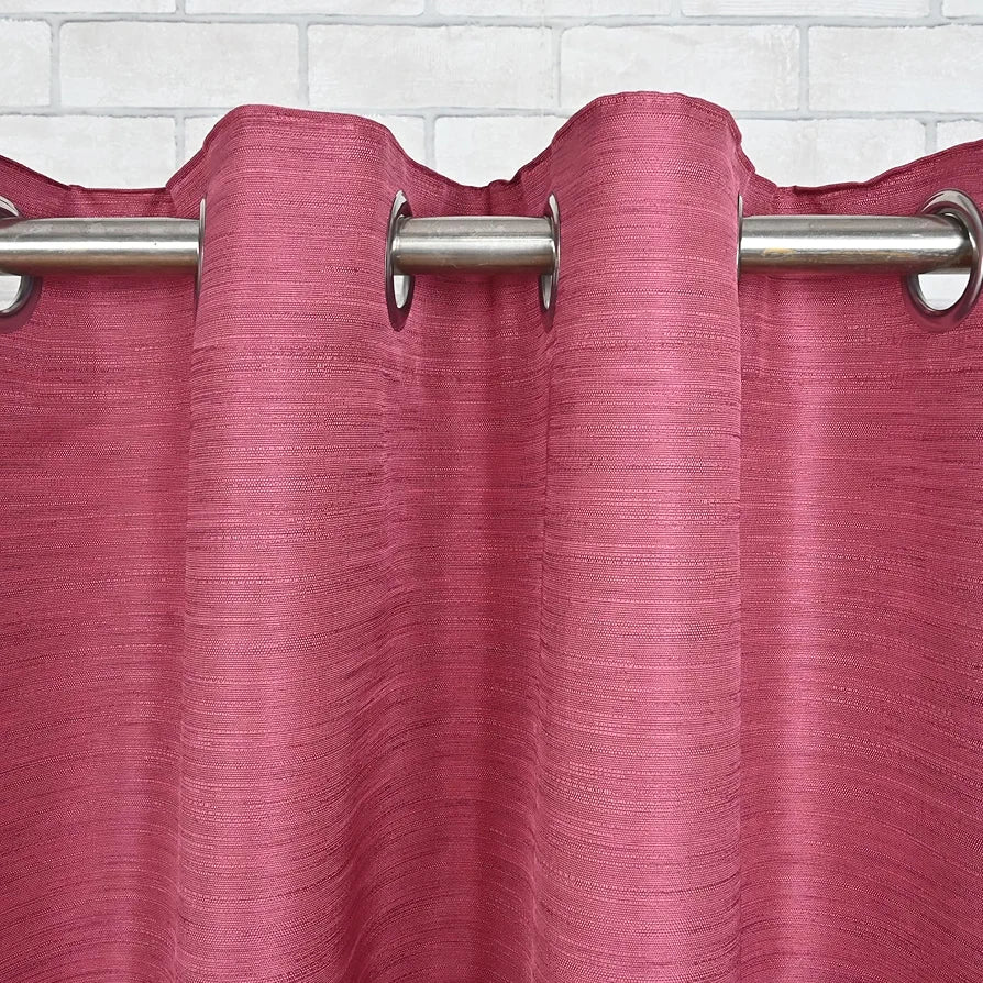 Divine Casa 5 Feet Premium Blackout Window Curtain Thermal Insulated Noise Reducing & Room Darkening Polyester Single Panel Colour Firebrick (Pack of 1)