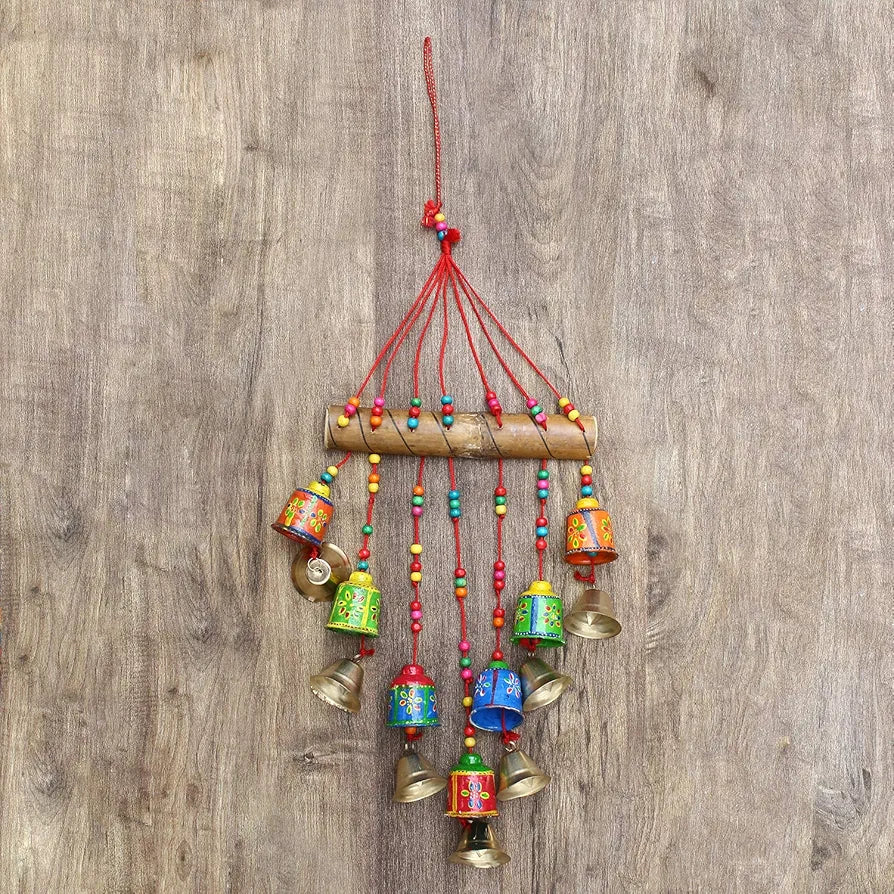 eCraftIndia Handcrafted Decorative Wall Hanging Bells Chimes STRBEL499