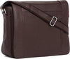 Classic Leather 13 inch Laptop Messenger Bag for Men I Office Bags I Travel Bags I Adjustable Strap | Brown Ndm