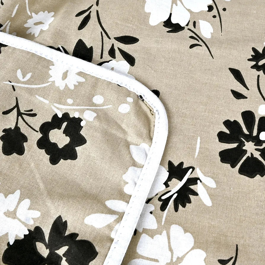 Divine Casa Floret 100% Cotton Single Kids Dohar 120 GSM Soft & Lightweight Throw Blanket Cozy & Breathable Bedding Colour Ivory Sunflowers