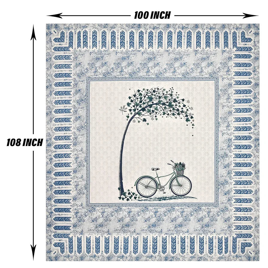 Kuber Industries Double Bedsheet with 2 Pillow Covers 160 TC Premium Cotton Blue