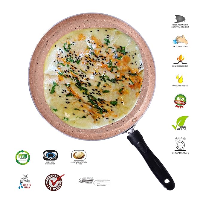 Sumeet Nonstick Aluminium Tawa 26.5 cm Peach