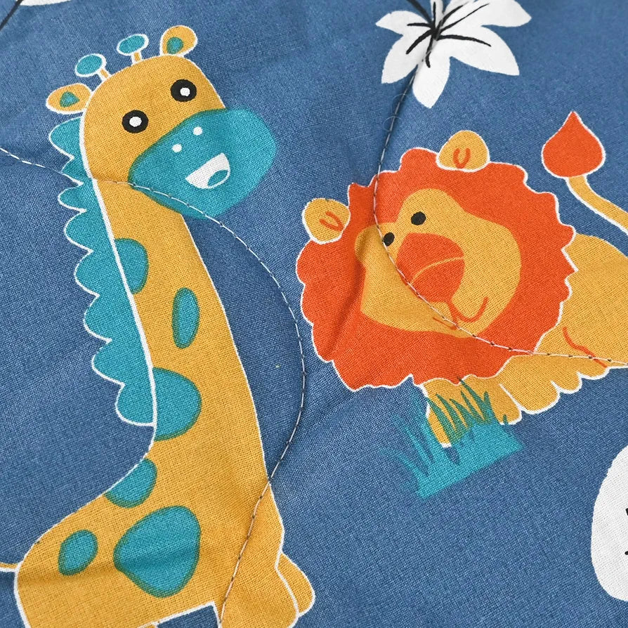 Divine Casa 120 GSM Cotton Single Bed Comforter Soft & Lightweight Reversible All-Season Blanket Iris Deep