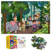 The Puzzl Co Set of 2 Jigsaw Puzzles Game for Kids Unique Characters Cardboard-Vacation Theme