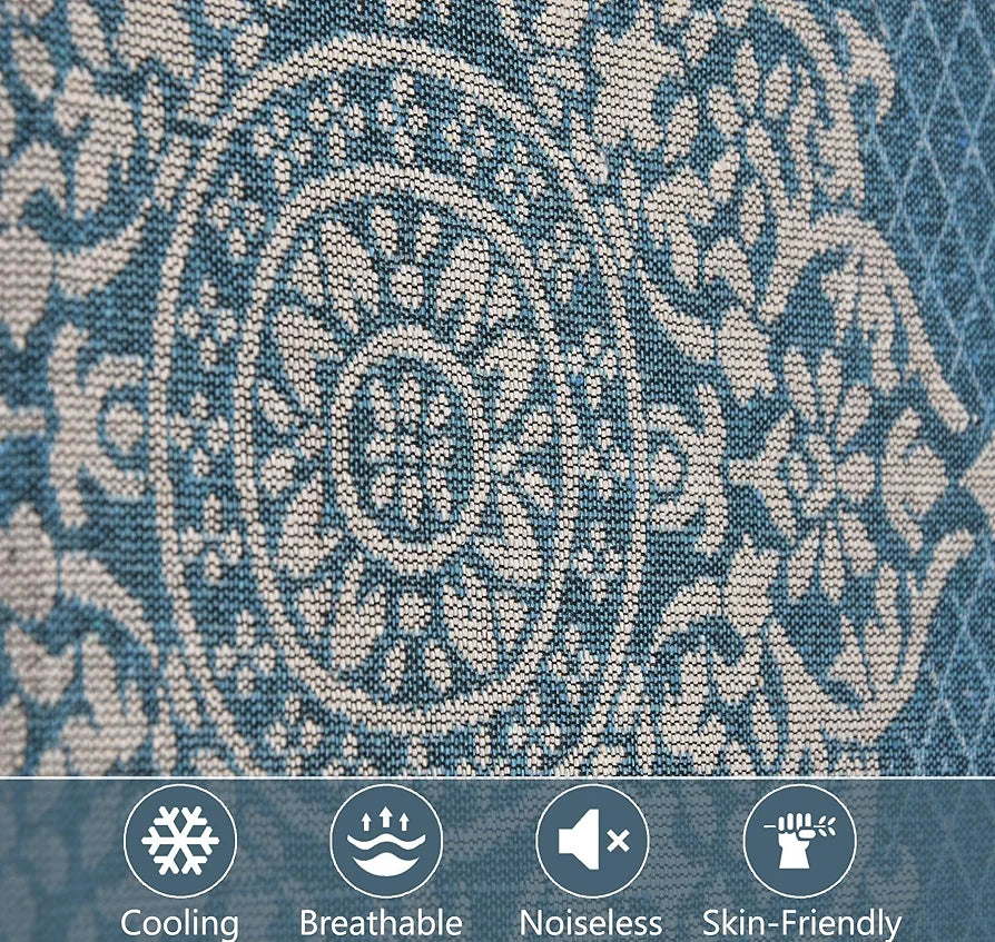 Fresh From Loom Reversible 300 TC Single Bed bedsheet Heavy Bed Sheets with 1 Pillow Cover Aqua