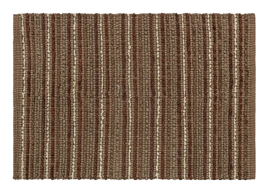The Home Talk Handmade Stripes Cotton Rug Water Absorbent for Bathroom Entrance Door