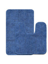 Saral Home Solid Antiskid Bathmat Set Colour Blue
