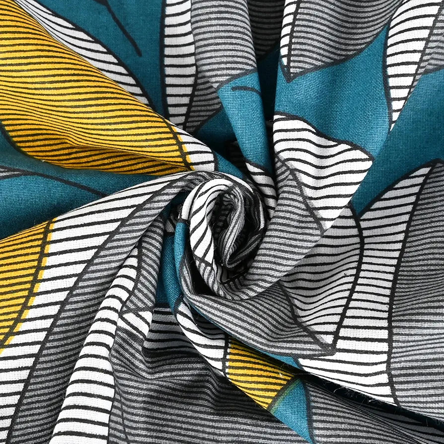 Divine Casa Floret 100% Cotton Double Dohar 120 GSM Soft & Lightweight Throw BlanketColour Woody Petals