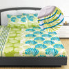 Divine Casa 144 TC 100% Cotton Acid Lime Elastic Fitted Bedsheets King Size with 2 Pillow Covers  Colour Printed Acid Lime
