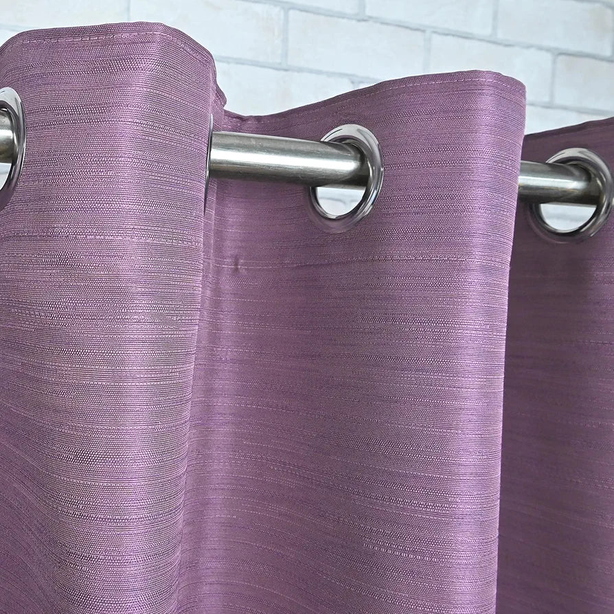 Divine Casa 7 Feet Blackout Door Curtain Luxurious Room Darkening Thermal Insulated & Noise Reducing Polyester Panel Curtain Colour Thistle (Pack of 1)