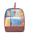 Zouk Printed Women's Jute Handcrafted Vegan Leather Multicolor Daypack/Backpack